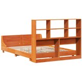 Posteljni okvir brez vzmetnice vošč. rjav 150x200 cm borovina | Shoptok.si