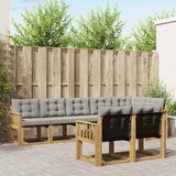  Set vanjskih sofa 8 kom. Bijela i svjetlosiva Smeđa 306 x 128,5 x 73 cm | Shoptok.si