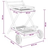  Kolač s čajem na kotačima Prirodna 79 x 67.5 x 84 cm Bambus | shoptok.hr