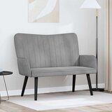  Kauč za dvoje Svijetlo siva 115 x 61 x 87 cm Baršun | shoptok.hr