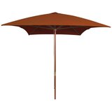  Vrtni suncobran s drvenim stupom 200 x 300 cm terakota | shoptok.hr