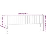  Uzglavlje crno 200x5x78/88 cm baršunasto | shoptok.hr
