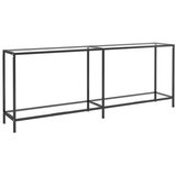 Maison Chic konzolna miza - miza ob steni prozorna 200x35x75,5 cm kaljeno steklo, (21786572) Cene
