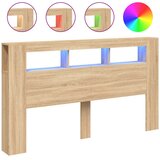  LED uzglavlje boja hrasta sonome 180x18,5x103,5 cm | shoptok.hr