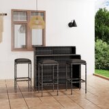  4-dijelni vrtni barski set s jastucima sivi | shoptok.hr