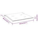  Jastuci za vrtne stolice 6 kom plavo-bijeli 40x40x4 cm tkanina | Shoptok.si