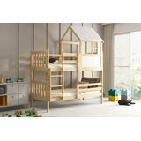 Molarem Home Drveni dječji krevet na kat Kacper House - 190x90 cm - svijetlo drvo | shoptok.hr