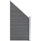  Set WPC ograda 4 kvadratne + 1 kosa 792 x 186 cm sivi | Eponuda.ba