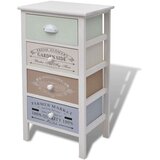 vidaXL Ormarić za pohranu u francuskom stilu drveni s 4 ladice | shoptok.hr