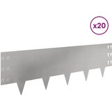  Ograda oko Travnjaka 20 pcs 100 x 30 cm Čelik Srebrna | Eponuda.com