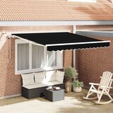  Skrovita tenda Crna 350 x 250 cm Poliester i metal | shoptok.hr