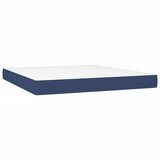 Krevet s oprugama i madracem plavi 160x200 cm od tkanine | shoptok.hr