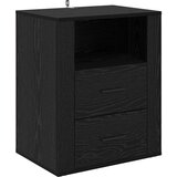 vidaXL Nočna omarica Črni hrast 50 x 36 x 60 cm Konstruiran les | Shoptok.si