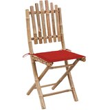  5-dijelni sklopivi vrtni blagovaonski set od bambusa Crvena 40 x 40 x 4 cm | Shoptok.si