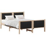  Okvir kreveta Smeđa i crna 135 x 190 cm Masivna borovina | shoptok.hr