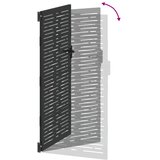  Vrtna vrata 85 x 200 cm Crna Može se zaključati | shoptok.hr