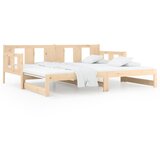  Dnevni krevet na izvlačenje masivna borovina 2x(80x200) cm | Eponuda.com