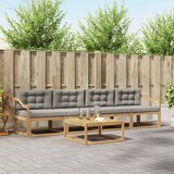  Set vanjskih sofa 4 kom. Bijela i svjetlosiva | shoptok.hr