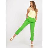 Fashion Hunters Light green women's trousers in Samantha fabric Cene