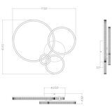 Globo 48046D6 - LED plafonsko svetlo ZARA LED/40W/230V 3000K 64,5x75 cm | Eponuda.com