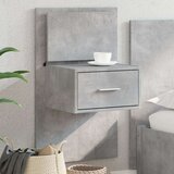  Zidni noćni ormarić s LED svjetlima siva boja betona | shoptok.hr