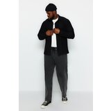 Trendyol Men's Black Wide Cut Plus Size Jeans Jeans with Elastic Waist. Cene