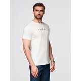 Ombre Men's cotton t-shirt with contrasting two-tone print - black | Shoptok.si