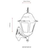 Opviq Vanjska zidna lampa BAP-68179-BSY-M1, 36 cm, ABS kućište, IP65, Crna | Eponuda.ba