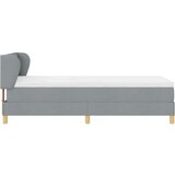 vidaXL Kremna postelja z vzmetnico 90x200 cm Svetlo siva 90 x 190 cm | Shoptok.si