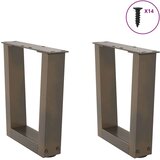  Noge za klubsko mizico v obliki črke V 2 kosa naravno jeklo 30 x (30-31,3) cm jeklo, (22123860) | Shoptok.si