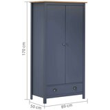 vidaXL Garderobna omara z 2 vrati Hill Range siva 89x50x170cm borovina | Shoptok.si