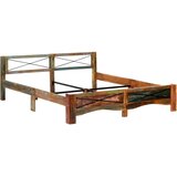 vidaXL Posteljni okvir iz trdnega predelanega lesa 180x200 cm | Shoptok.si