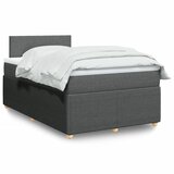 vidaXL Krevet s oprugama i madracem tamnosivi 120 x 200 cm od tkanine | shoptok.hr