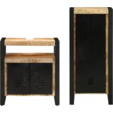vidaXL Set namještaja za kupaonicu 2 pcs Smeđa Čvrsto drvo manga | shoptok.hr