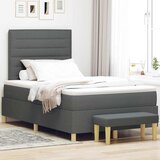 Krevet s opruga kutije Tamno siva 190 x 120 cm tkanina | Eponuda.com