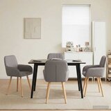  Trpezarijske stolice 4 pcs Tkanina Sivosmeđa Cijene