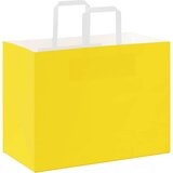  Papirnate vrećice 50 kom s ručkama žute 32x17x25 cm | Shoptok.si