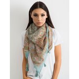 Fashion Hunters Scarf with fringes and mint print Cene