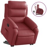  Naslonjač na podizanje od umjetne kože crvena boja vina | shoptok.hr
