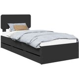 vidaXL Okvir za krevet Crna 90 x 190 cm Inženjersko Drvo | shoptok.hr
