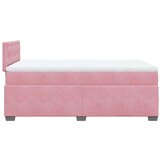 vidaXL Box spring postelja z vzmetnico roza 120x200 cm žamet | Shoptok.si