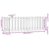  Povišena vrtna gredica bijela 150x50x50 cm masivna borovina | shoptok.hr
