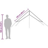vidaXL Ponjava za kampiranje zelena 420x440 cm vodoodporna | Shoptok.si