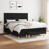  The Living Store Box spring postelja z vzmetnico črna 160x200 cm blago - Box Spring Postelja, (21514810) Cene