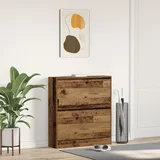 vidaXL Ormar za cipele Staro drvo Drvo 80 x 21 x 87.5 cm