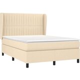  Box spring postelja z vzmetnico krem 140x200 cm blago, (20894149) | Shoptok.si