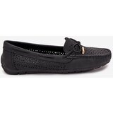 Boto Women's Moccasins With Perforated Pattern And Lacing Black Mirisa | Shoptok.si