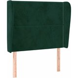  Uzglavlje s ušima tamnozeleno 93x23x118/128 cm baršunasto | shoptok.hr