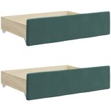  The Living Store Posteljni predal 2 kosa temno zelen inženirski les in žamet - Posteljni Predal, (21495331) | Shoptok.si