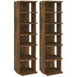 Maison Chic Regal za čevlje - Polica za čevlje 2 kosa dim. hrast 27,5x27x102 cm inženirski les, (21776333) Cene